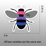 Bi Pride Bee Stickers (5ct.)