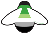 Aromantic Pride Bee Button