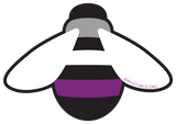 Asexual Pride Bee Sticker