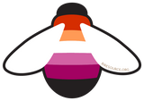 Lesbian Pride Bee Sticker