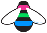 Polysexual Pride Bee Sticker