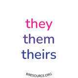 Pronoun Button | They/Them Bisexual Flag Colors, set of 5