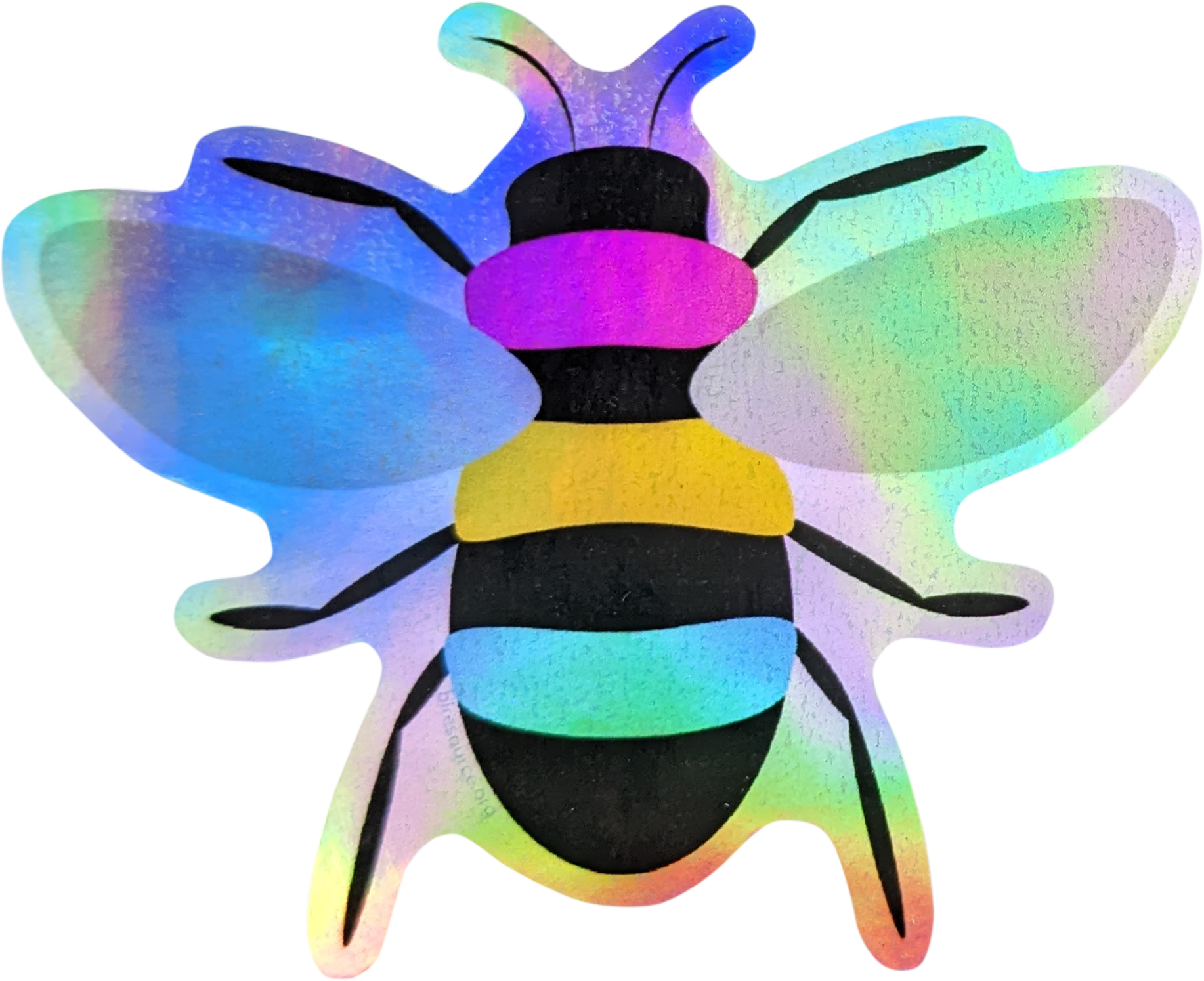 Holographic Pansexual Bi Pride Bee Stickers (5ct.) – BRC