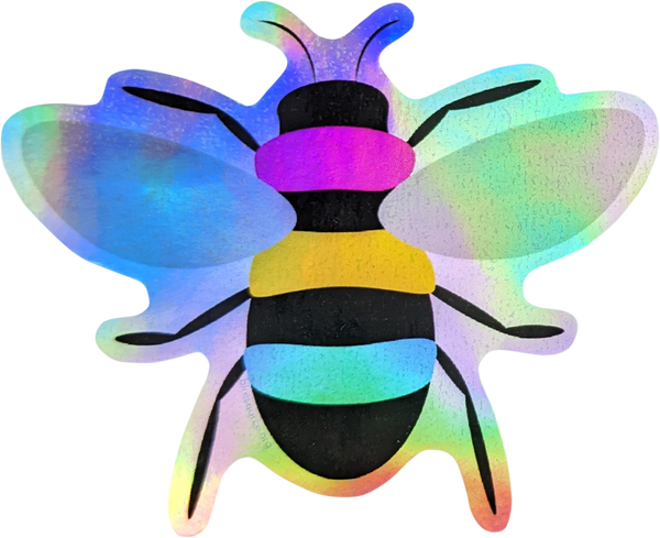Holographic Trans Pride Bee Stickers (5ct.) – BRC