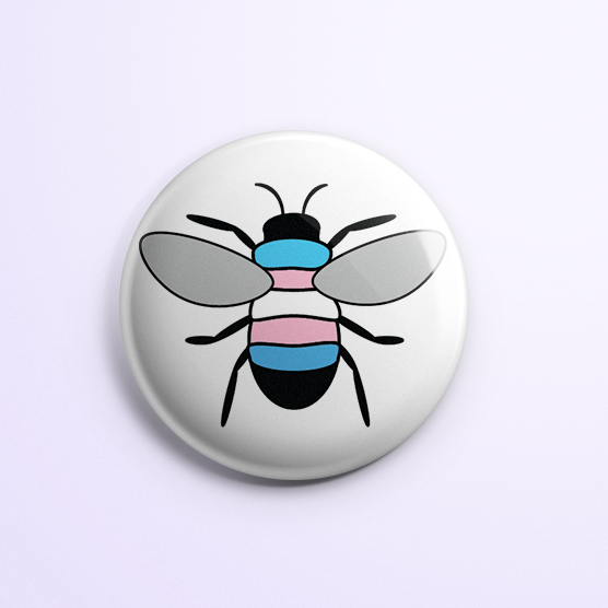Transgender Pride Bee Button