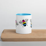 White Pansexual Bee Mug with Color Inside