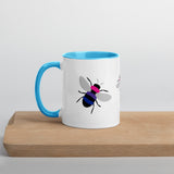 White Bi+ Bee Mug with Color Inside