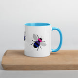White Bi+ Bee Mug with Color Inside